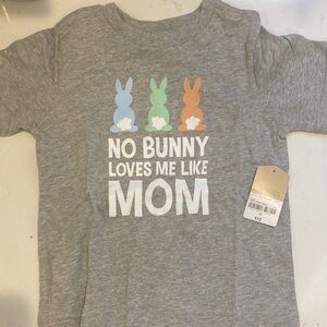 Kids Gray Bunny Graphic Tee